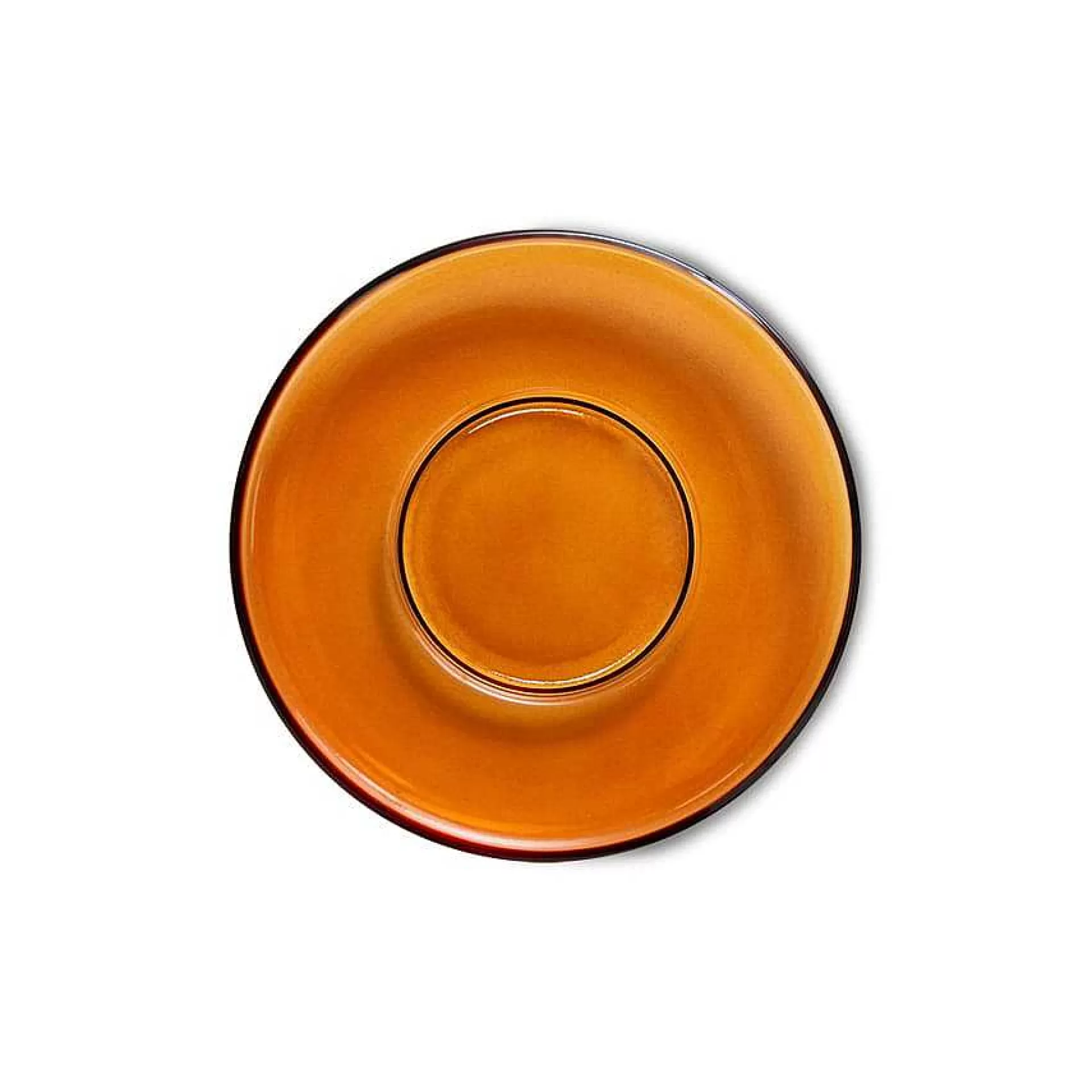 HK Living Teskåler & Kaffeskåler*70'S Glassware Kaffefat O 10,6 Cm 4-Pakning