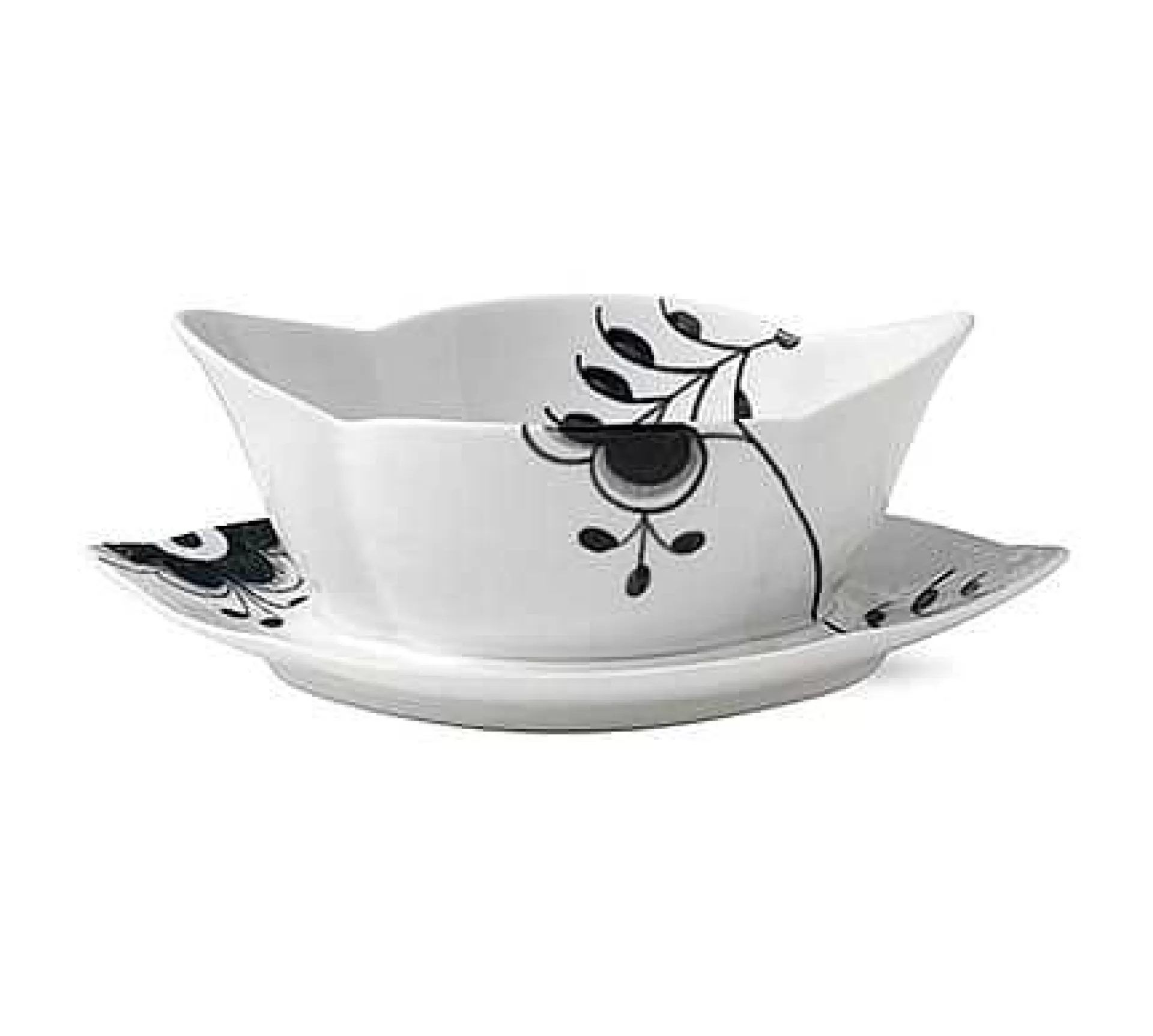 Royal Copenhagen Sausenebb & Sausekanner*Black Fluted Mega Sauskopp Med Skal