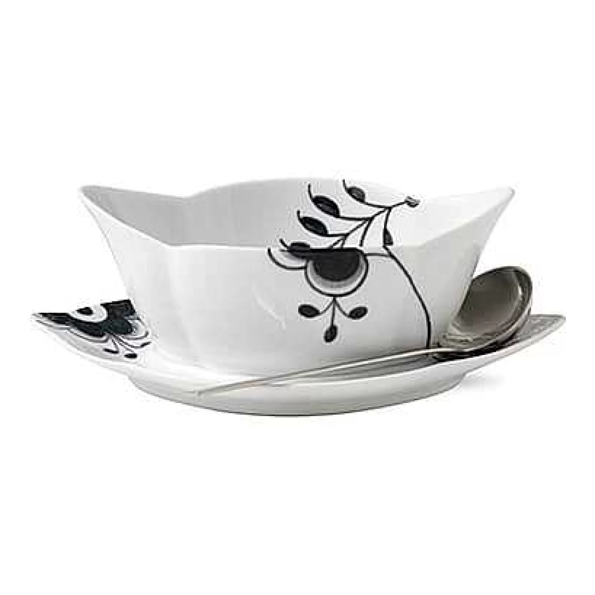 Royal Copenhagen Sausenebb & Sausekanner*Black Fluted Mega Sauskopp Med Skal