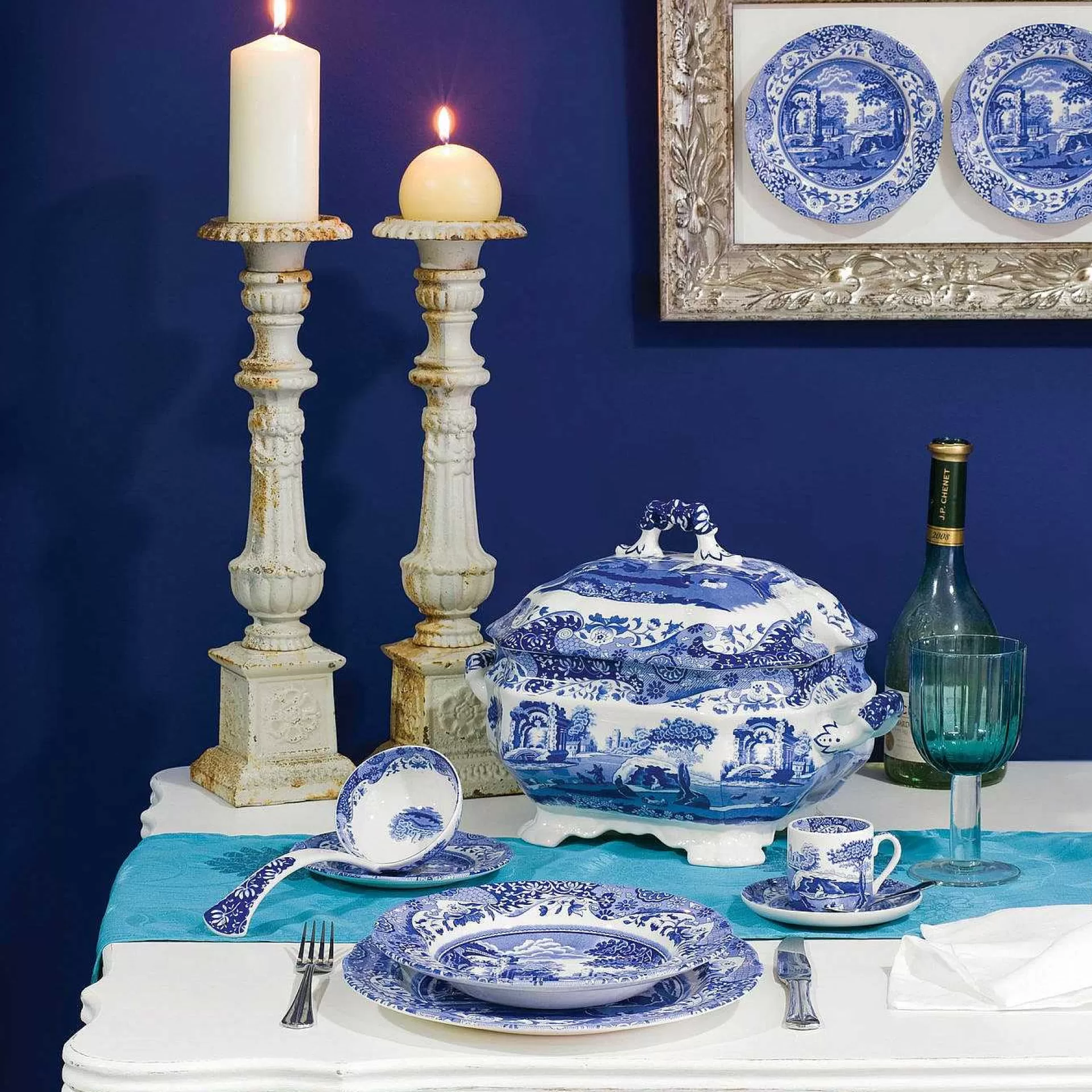 Spode Dype Tallerkener*Blue Italian Dyp Tallerken