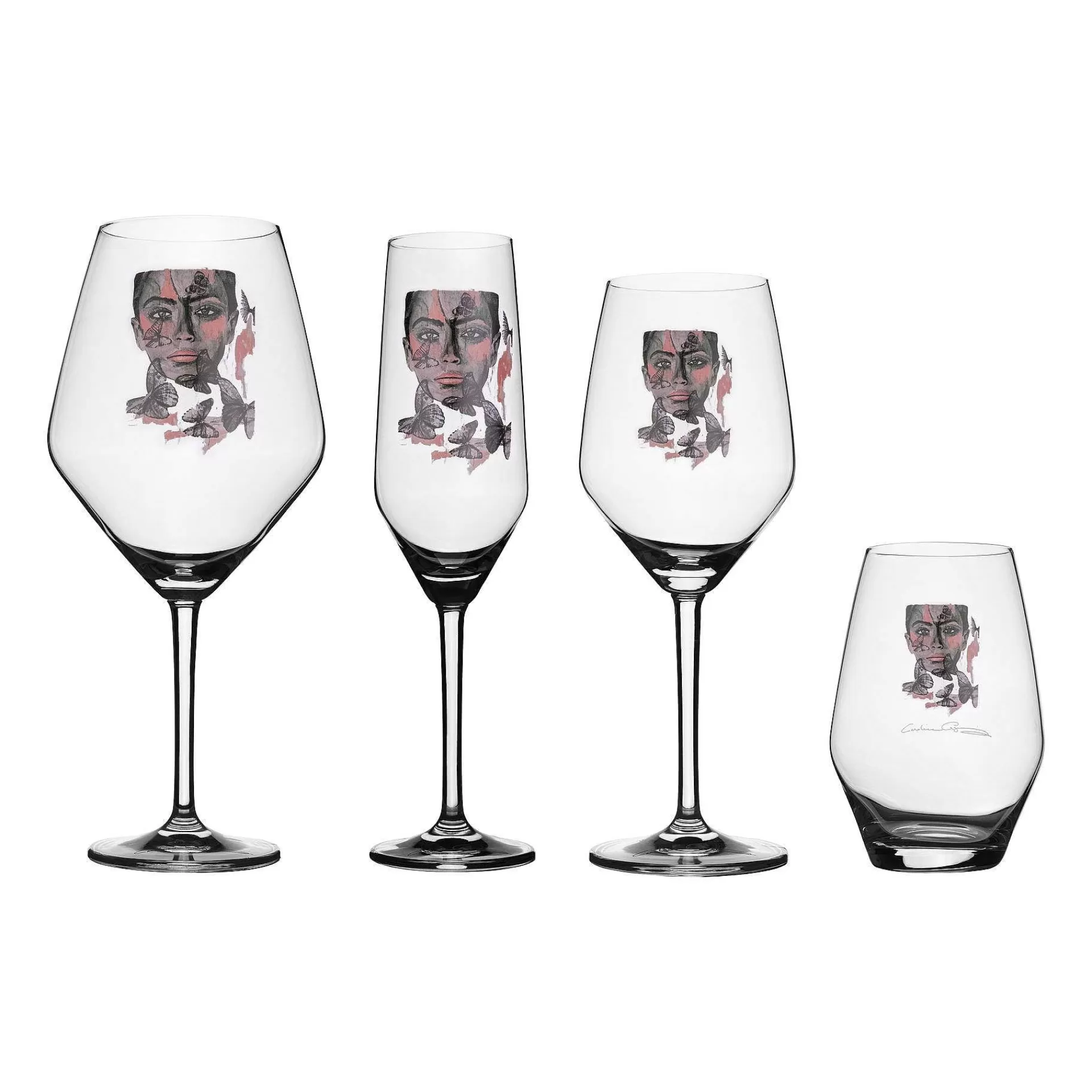 Carolina Gynning Champagneglass*Butterfly Queen Champagneglass