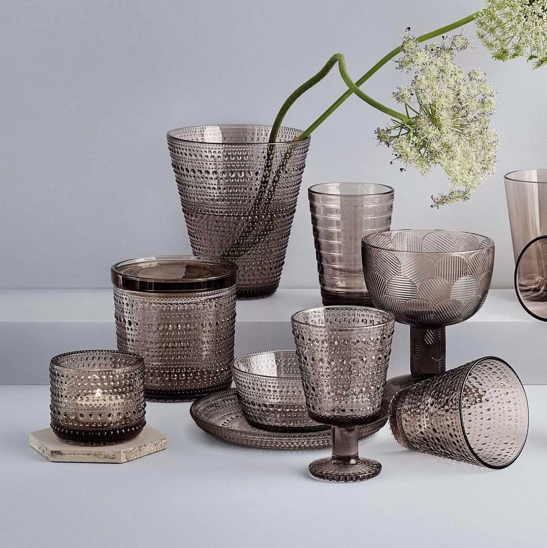 Iittala Vannglass*Kastehelmi Drikkeglass Pa Fot 26 Cl 2 Stk.