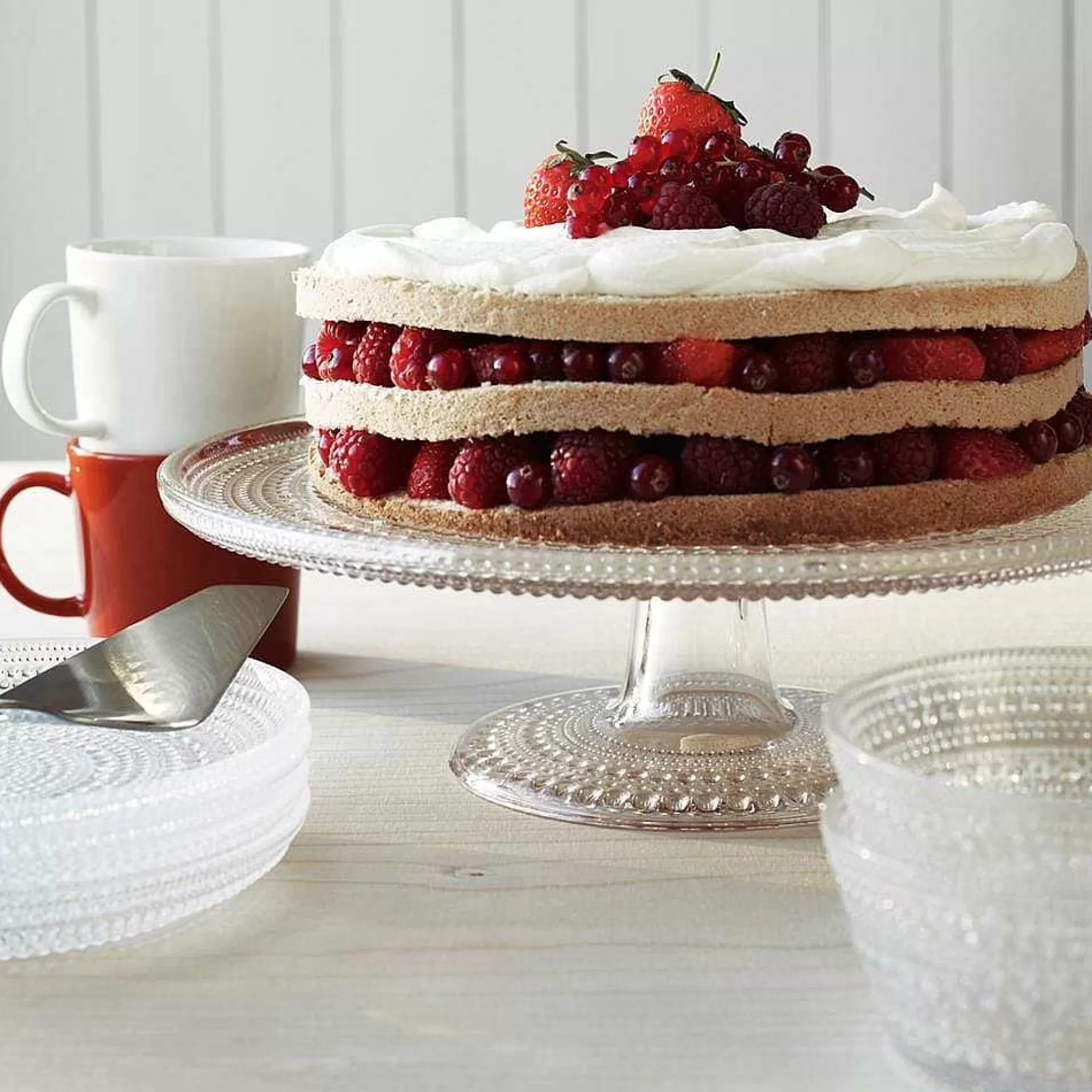 Iittala Serveringsfat*Kastehelmi Kakefat Stort