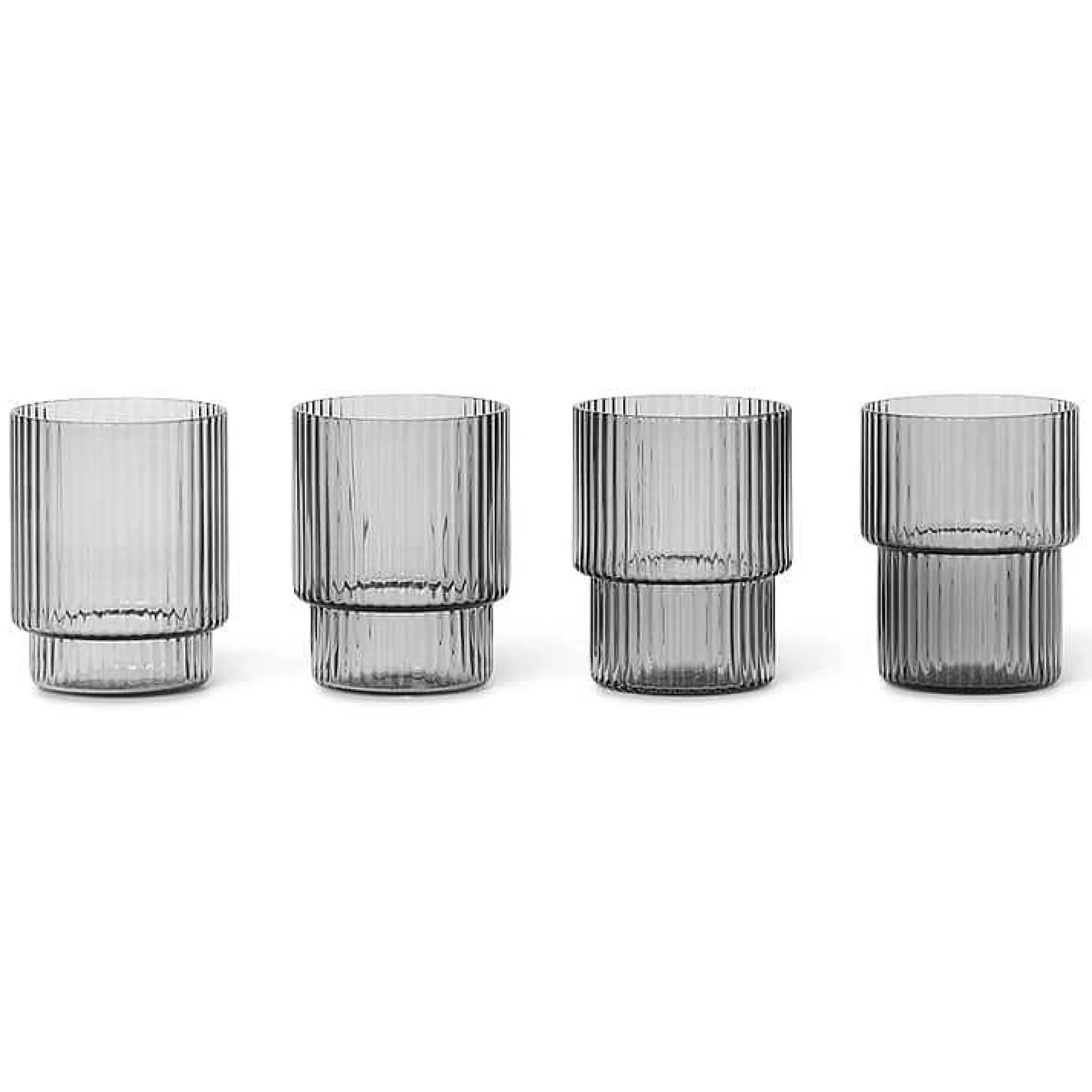 Ferm LIVING Gløggkopper*Ripple Espressoglass 6 Cl 4-Pakning