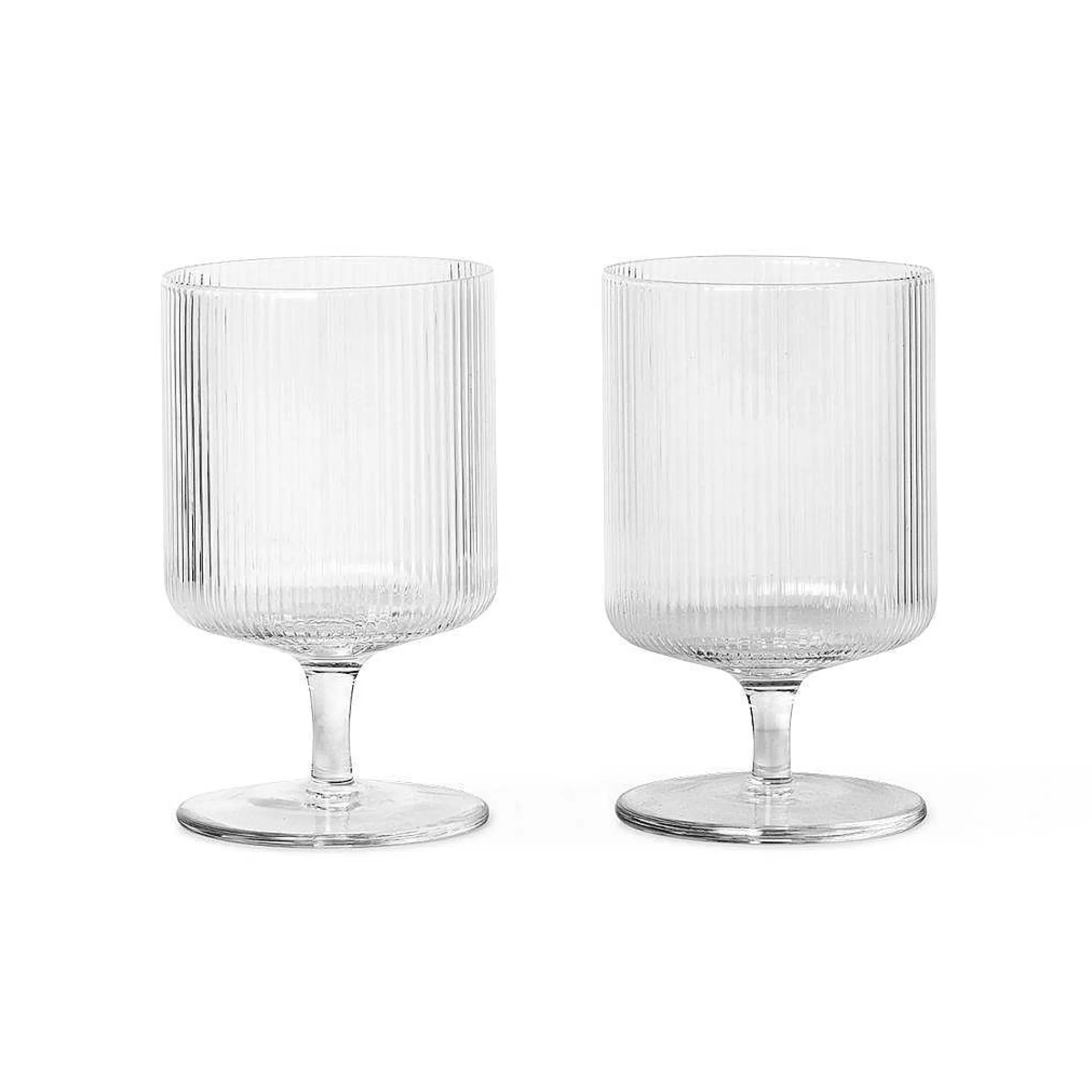 Ferm LIVING Vinglass*Ripple Vinglass 2-Stk.