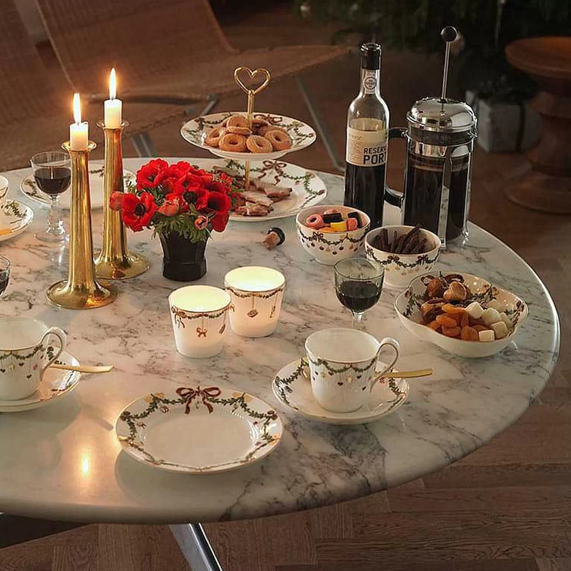 Royal Copenhagen Gløggkopper*Star Fluted Christmas Serveringskopp 2 Stk