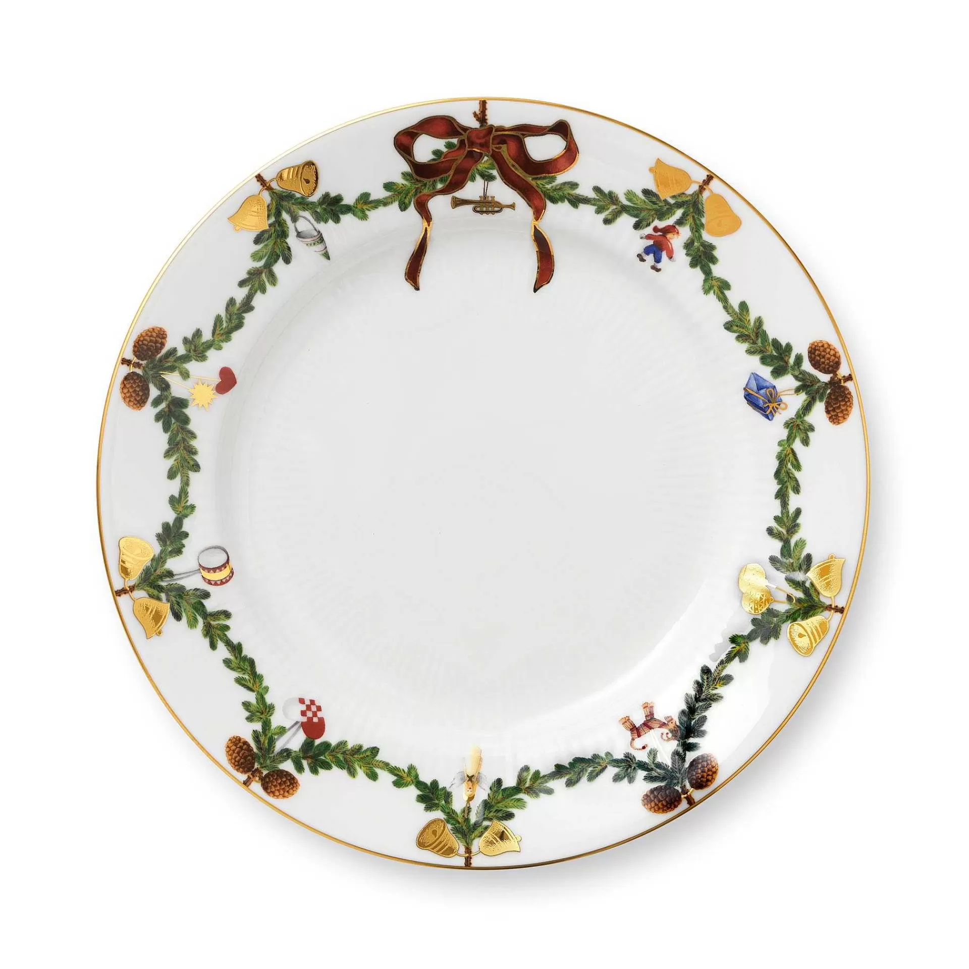 Royal Copenhagen Asjetter*Star Fluted Tallerken Jul