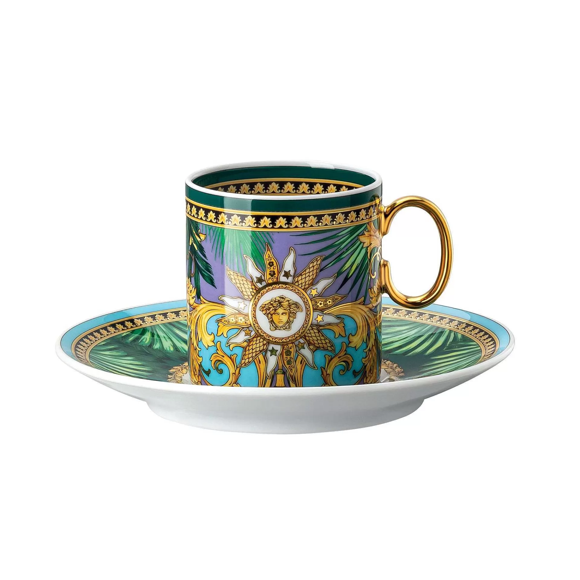 Versace Gløggkopper* Jungle Animalier Espressokopp Med Fat