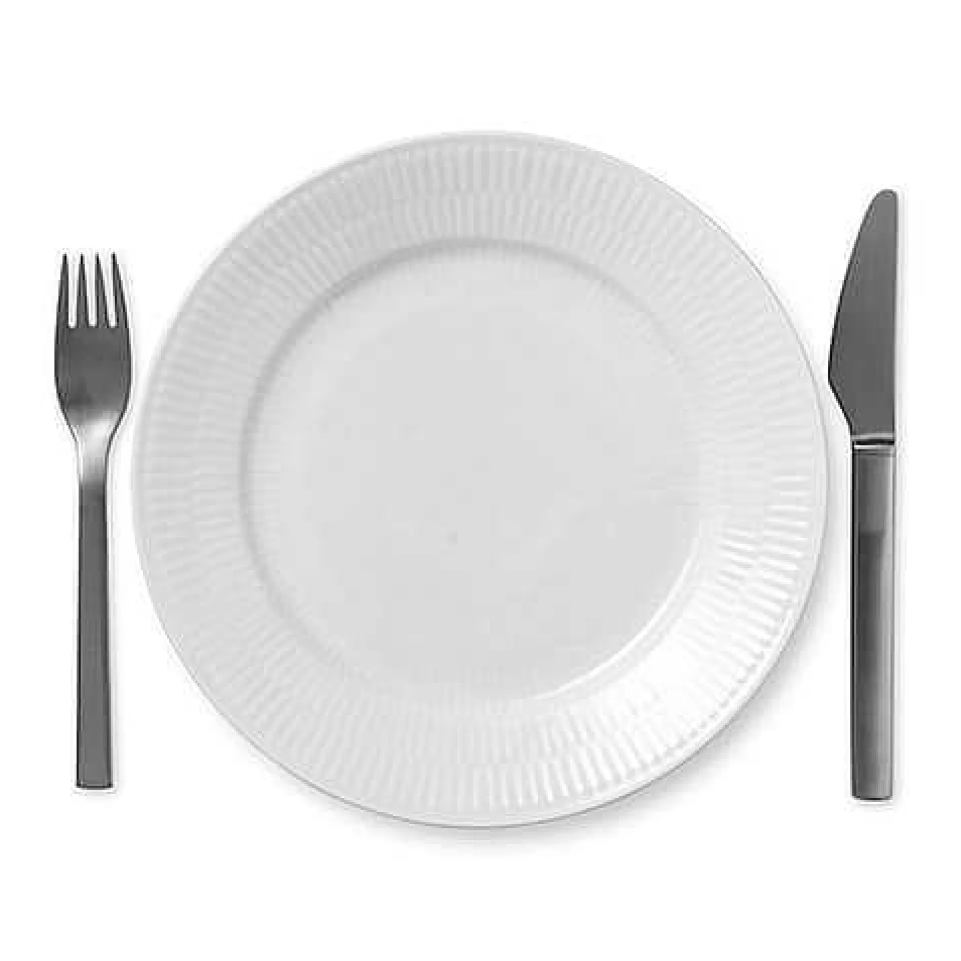 Royal Copenhagen Asjetter*White Fluted Tallerken